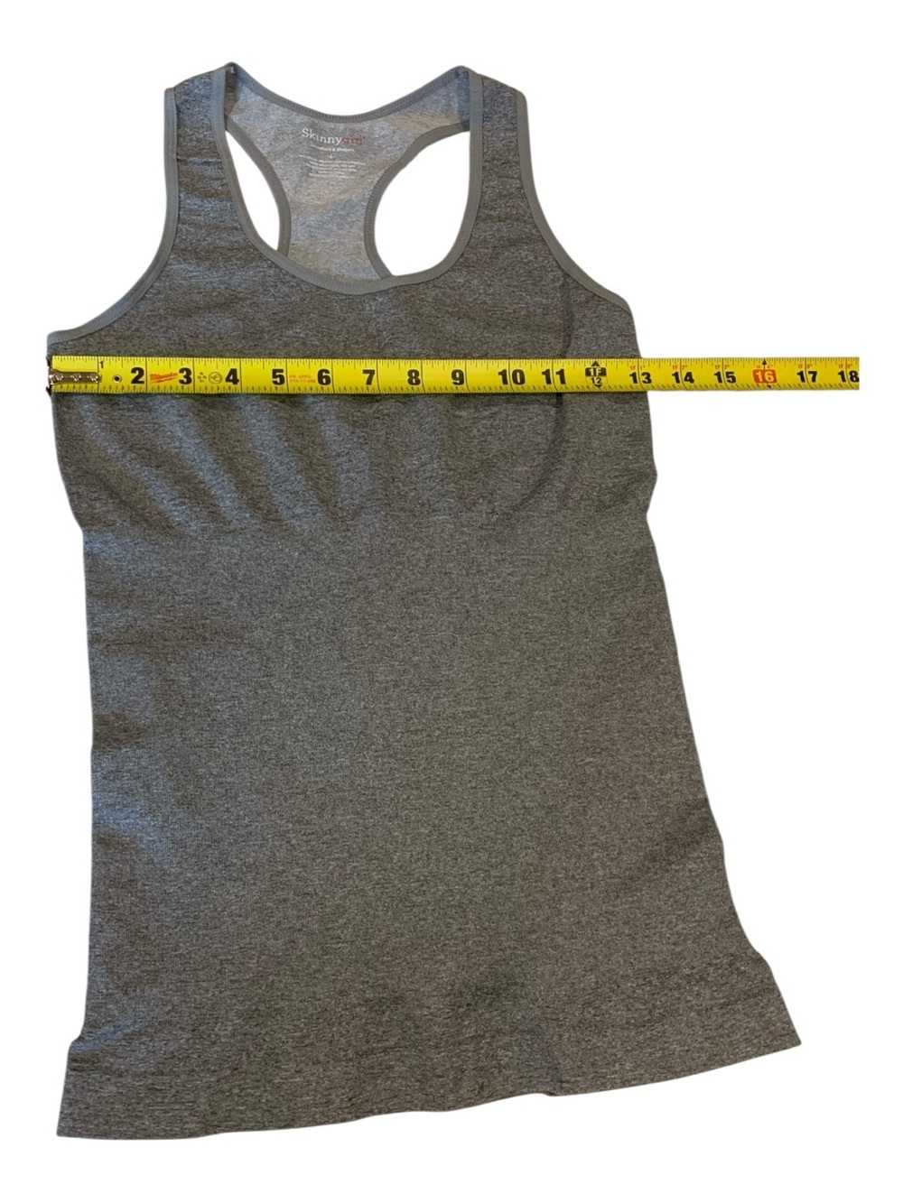 Skinnygirl Smoothers & Shapers Gray Racerback Shaper Tank Top Size L Seamless - Picture 4 of 5